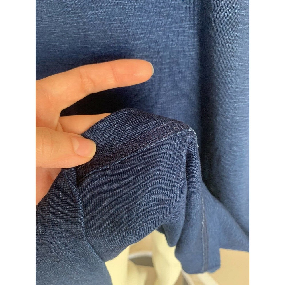 COS Blue Tunic Dress S XS Womens Short Sleeve Thick Cotton Lagenlook Oversized - Picture 9 of 12